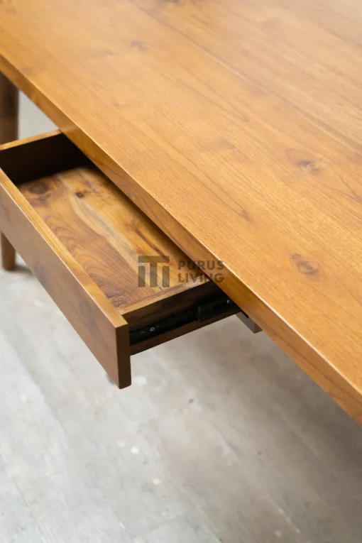 meja makan laci-meja makan multifungsi-meja makan serba guna-meja makan minimalis kayu jati
