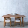 meja makan kayu jati minimalis modern