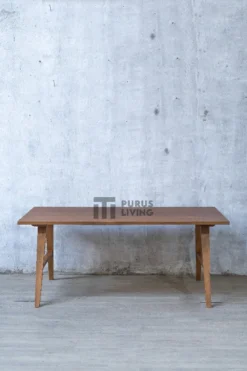 meja makan kayu jati minimalis modern