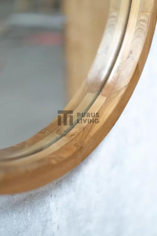 cermin bulat kayu jati-cermin bundar kayu jati-cermin dinding kayu-cermin hias kayu jati