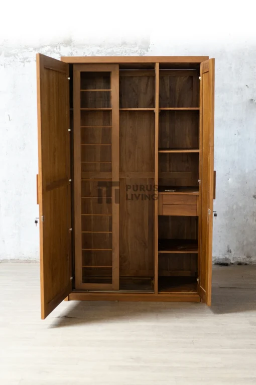 lemari 2 pintu-lemari pakaian kayu jati-lemari pakaian minimalis