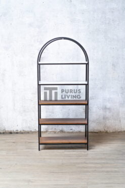 rak dinding kayu jati minimalis-rak kayu-rak besi-livingroom