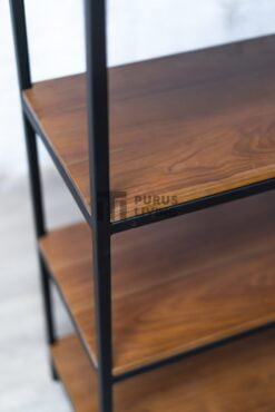 rak dinding kayu jati minimalis-rak kayu-rak besi-livingroom