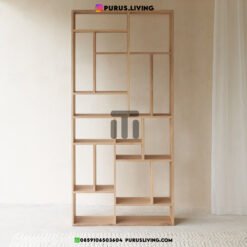 rak buku minimalis dari kayu