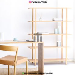 rak kayu minimalis modern-rak dinding kayu