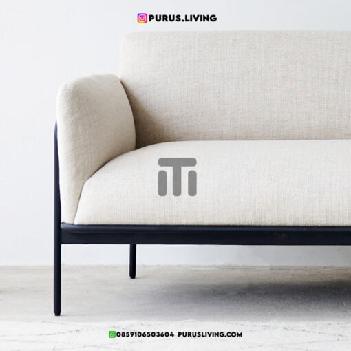 sofa besi minimalis modern ruang tamu 3 dudukan