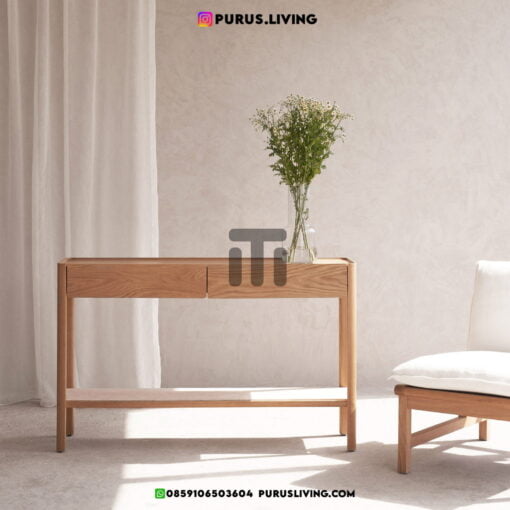 meja konsul minimalis scandinavian kayu jati-console table minimalis kayu jati-meja hias minimalis kayu jati
