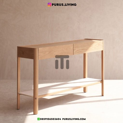 meja konsul minimalis scandinavian kayu jati-console table minimalis kayu jati-meja hias minimalis kayu jati