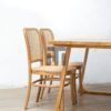 dining set rotan minimalis modern kayu jati-meja kursi makan rotan minimalis modern-meja makan minimalis modern