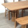 meja makan unik kayu jati solid 2 kursi 1 bangku-set meja makan minimalis kayu jati
