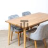 meja makan 4 kursi minimalis modern kayu jati
