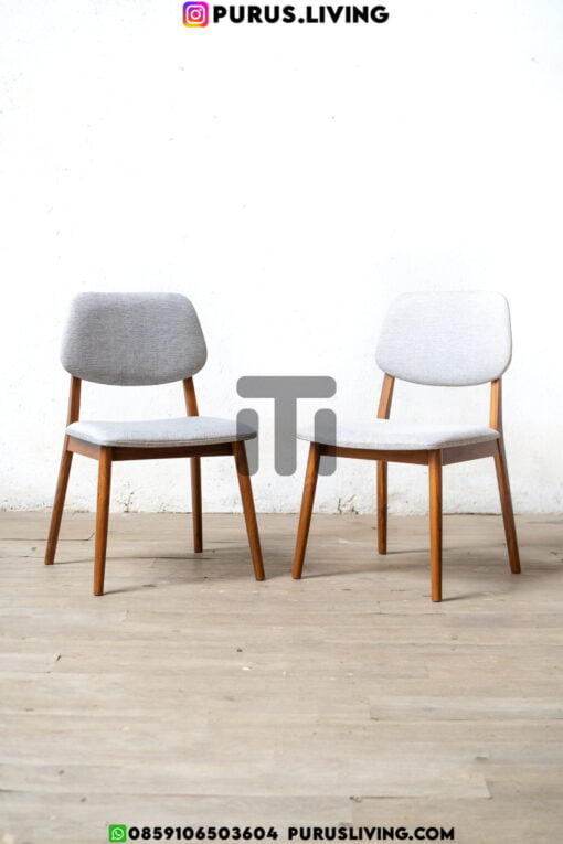 dining set minimalis kayu jati solid-set meja makan 2 kursi