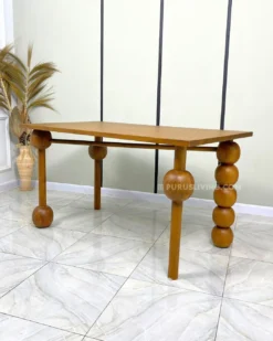 meja makan custo kayu jati solid