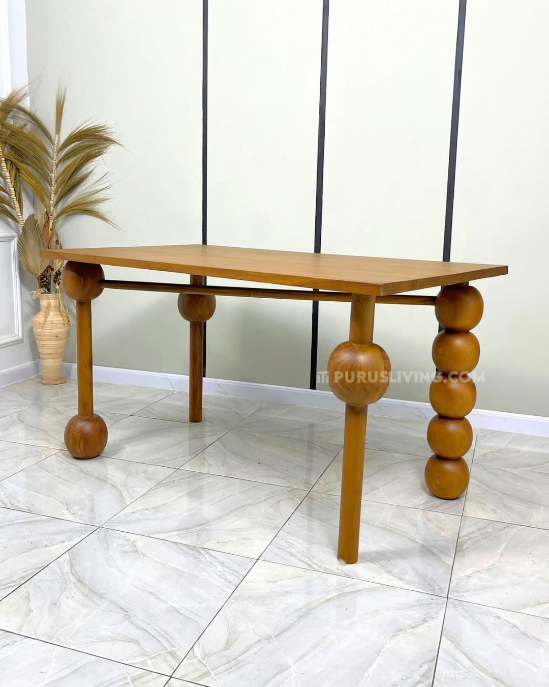 meja makan custo kayu jati solid