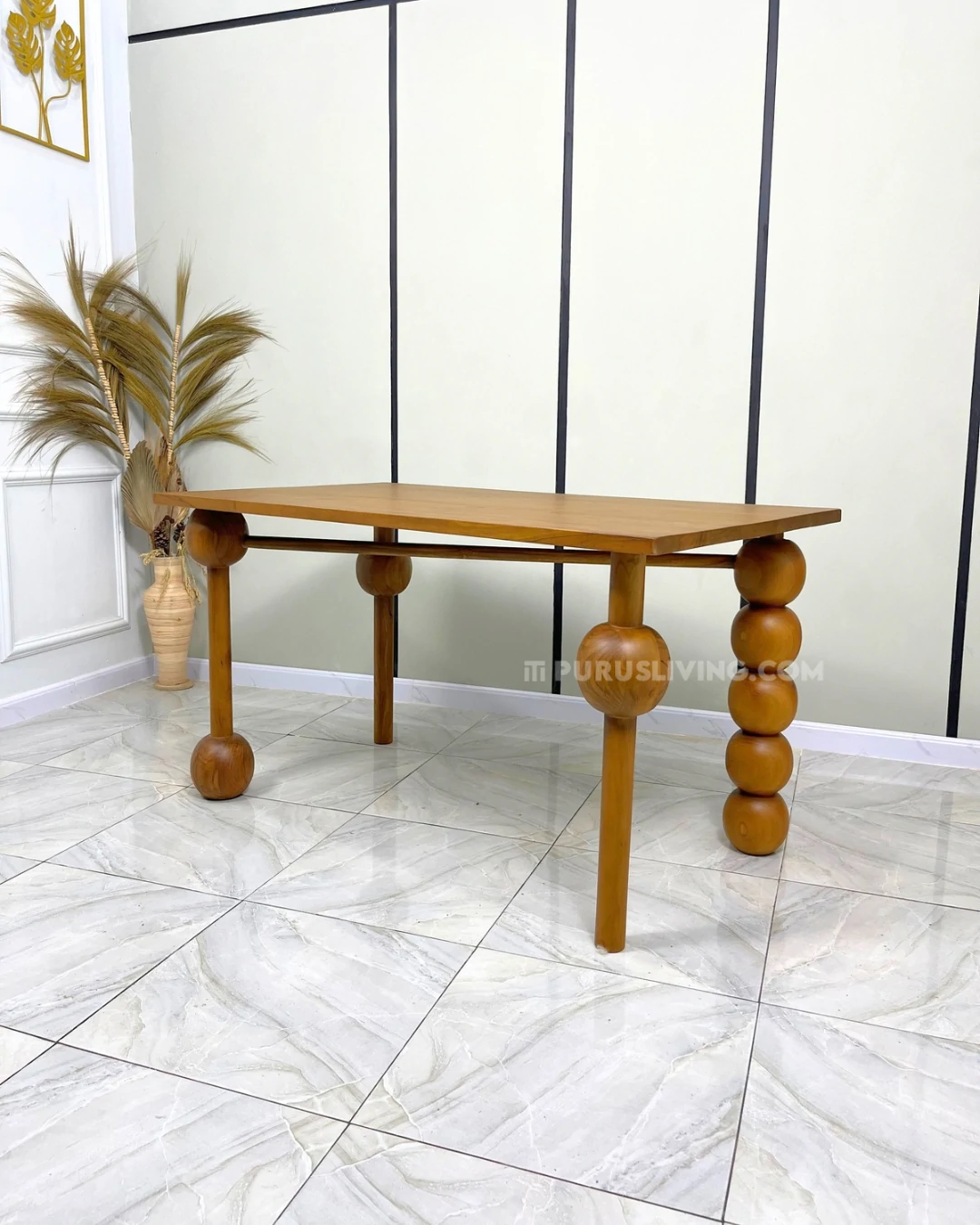 meja makan custo kayu jati solid