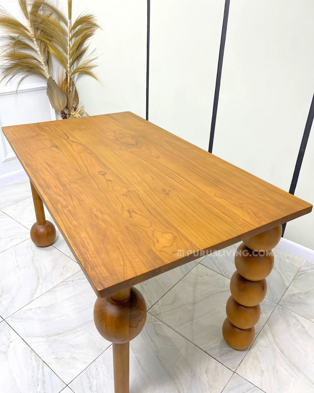 meja makan custo kayu jati solid