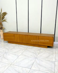 meja tv minimalis modern kayu jati solid