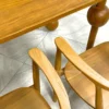 set meja makan kayu jati custom desain