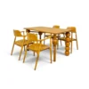 set meja makan kayu jati custom desain