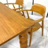 set meja makan kayu jati custom desain