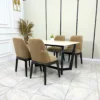 set meja makan marmer minimalis modern