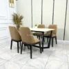 set meja makan marmer minimalis modern