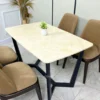 set meja makan marmer minimalis modern