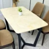 set meja makan marmer minimalis modern