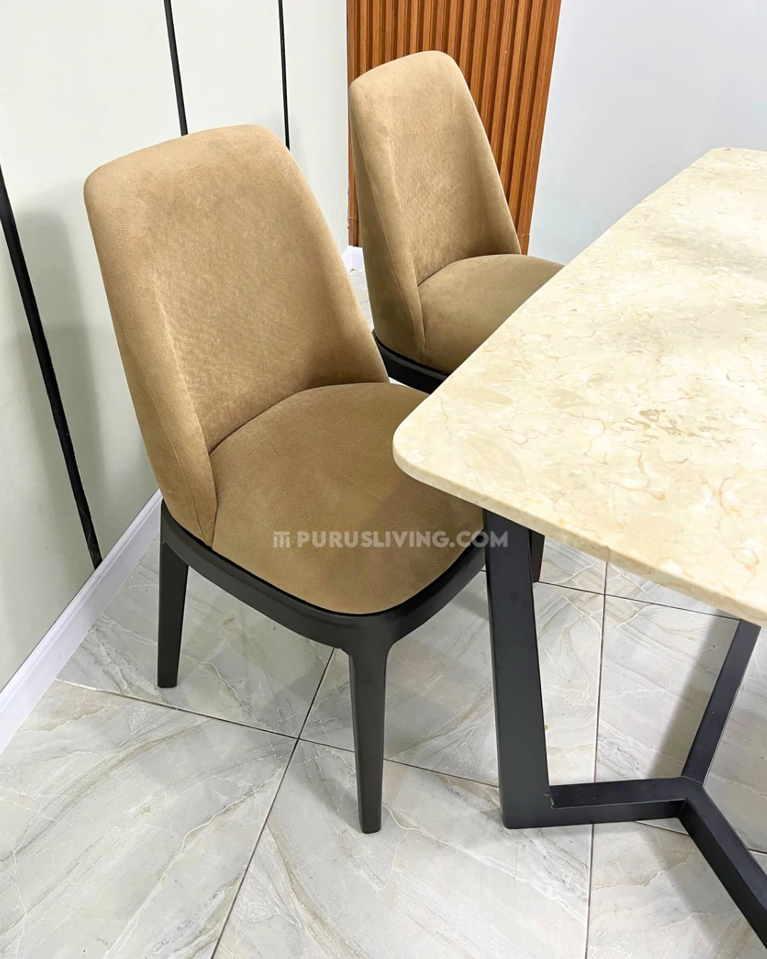 set meja makan marmer minimalis modern