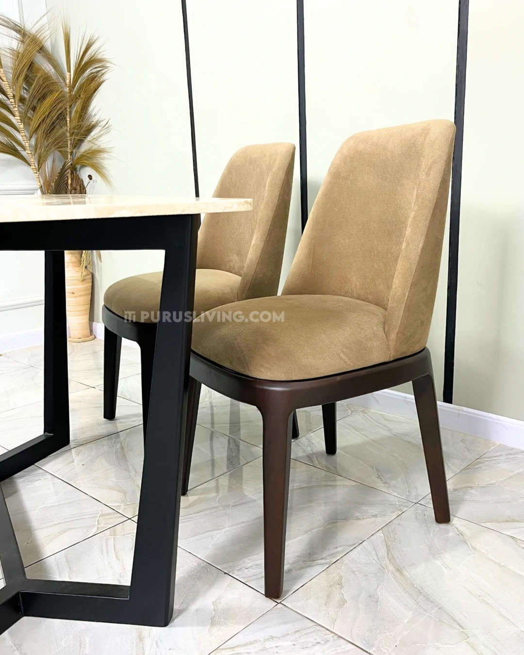 set meja makan marmer minimalis modern