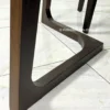 set meja makan minimalis modern kayu jati solid