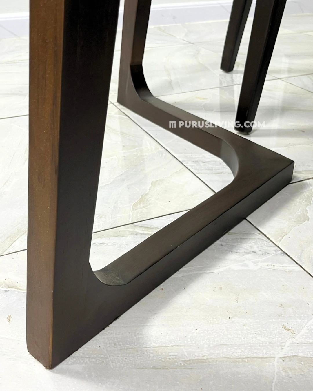 set meja makan minimalis modern kayu jati solid