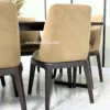 set meja makan minimalis modern kayu jati solid