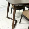 set meja makan minimalis modern kayu jati solid